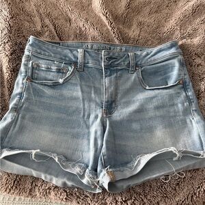 American Eagle Outfitters Women's Faded Blue Jean Shorts